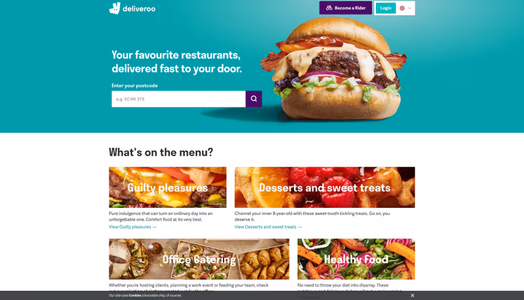 Deliveroo storefront