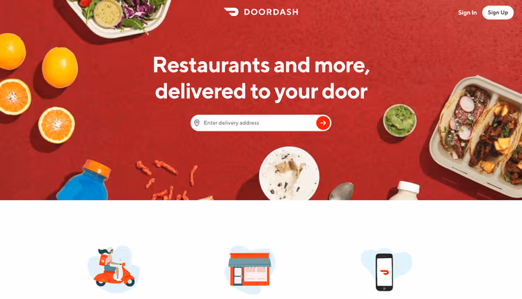 DoorDash storefront