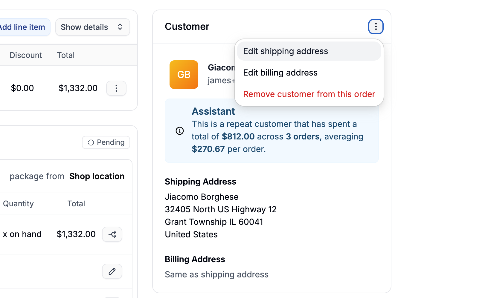 Adding an existing customer to a Spree Commerce order