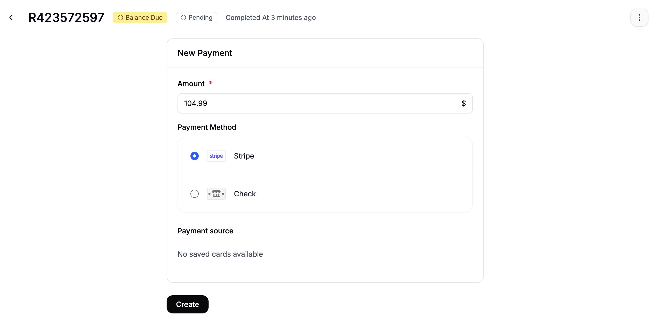 Add new payment to an order in Spree Commerce