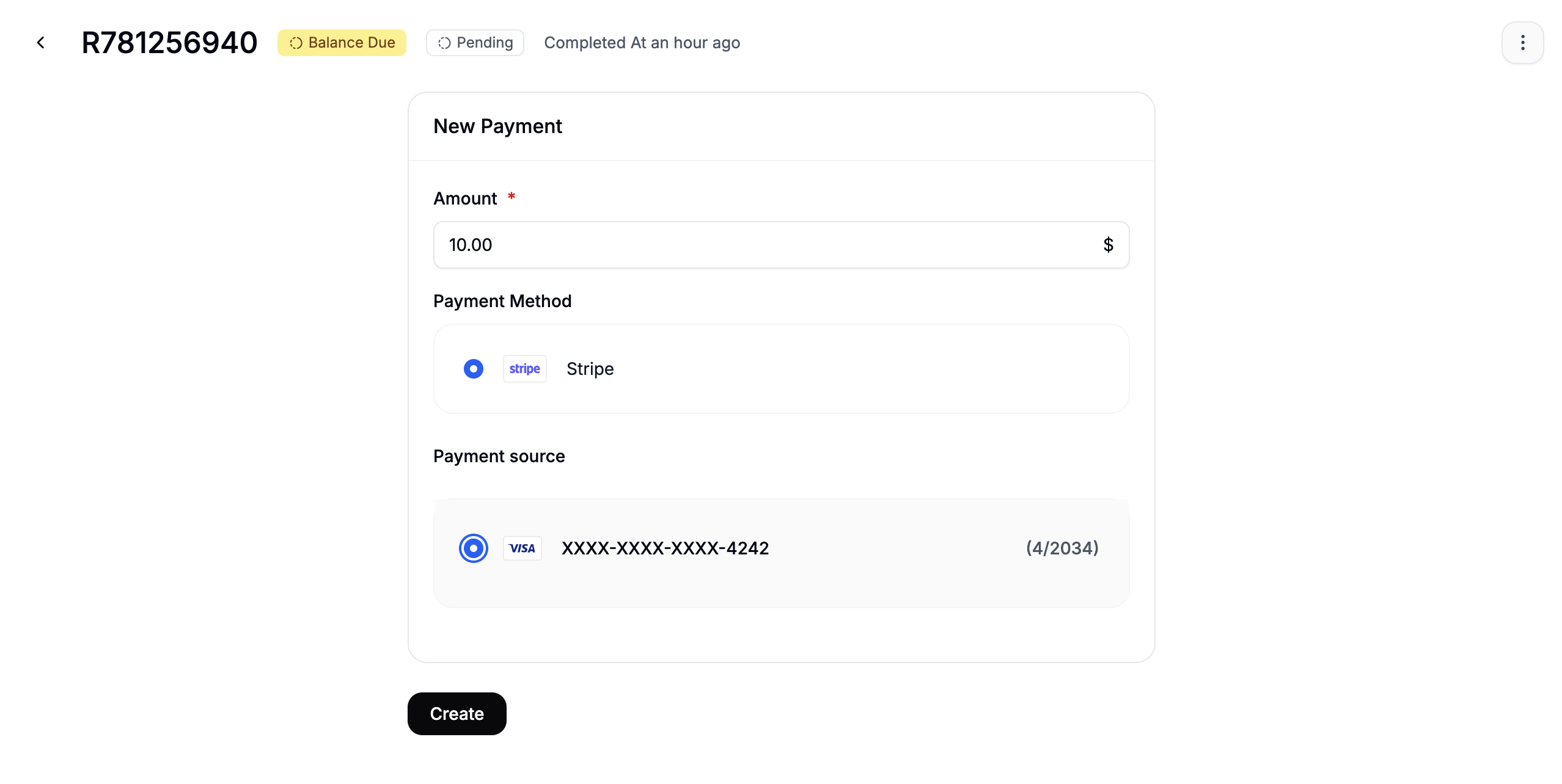 The Spree Commerce payment form